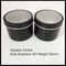 Durable Aluminum Cosmetic Containers 120g Cream Jar Black Metal Tin Cans Screw Cap supplier