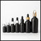 Black Frosted Color Essential Oil Glass Bottles Cosmetic Packaging Round Shape supplier