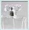 Square Perfume Spray Bottles Empty Glass Atomizer Container Clear 50ml Capacity supplier