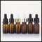 Amber 10ml Glass Dropper Bottles , Perfume Cosmetic Container Round Shape supplier
