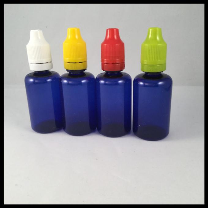 Blue 30ml Plastic Bottles PET Dropper Bottles E Cig Liquid Bottles
