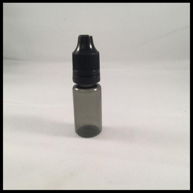Custom Liquid PET Dropper Bottles 10ml  Black Plastic For Ejuice Food Grade