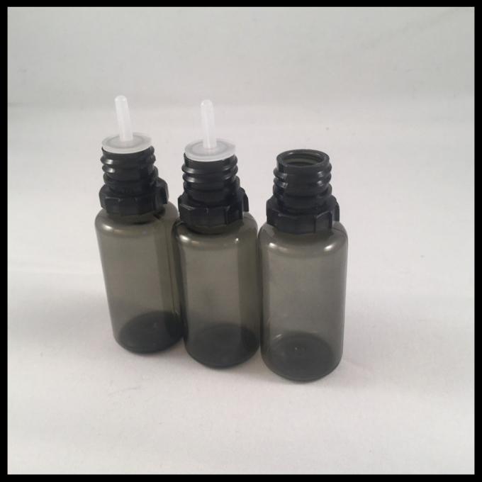 Custom Liquid PET Dropper Bottles 10ml  Black Plastic For Ejuice Food Grade