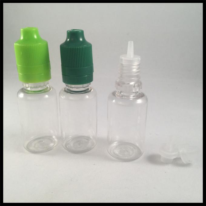 Small Plastic PET E Liquid Bottles , Transparent Pharmaceutical Ear Dropper Bottle