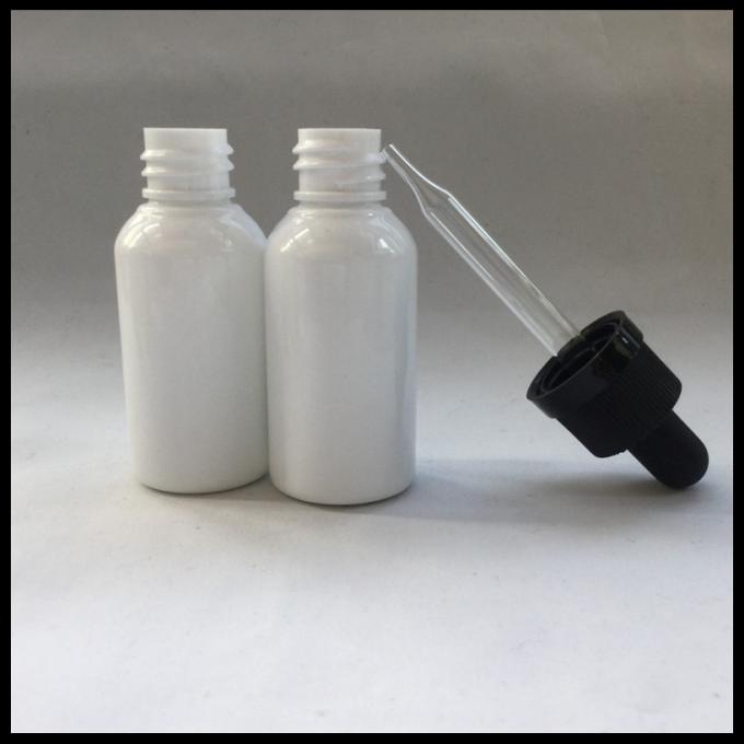 White Plastic PET E Liquid Bottles 30ml Label Printing With Childproof Cap