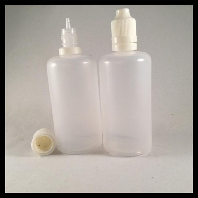 Food Grade 100ml PE E Liquid Bottles , Custom Plastic Eye Dropper Bottles