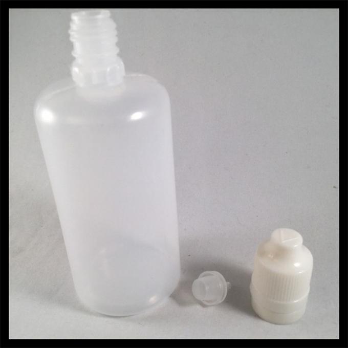 Food Grade 100ml PE E Liquid Bottles , Custom Plastic Eye Dropper Bottles