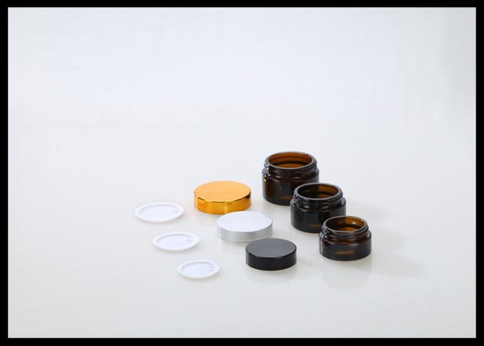 Small Glass Cosmetic Jars , Face Cream Containers Glass Containers With Lids For Cosmetics
