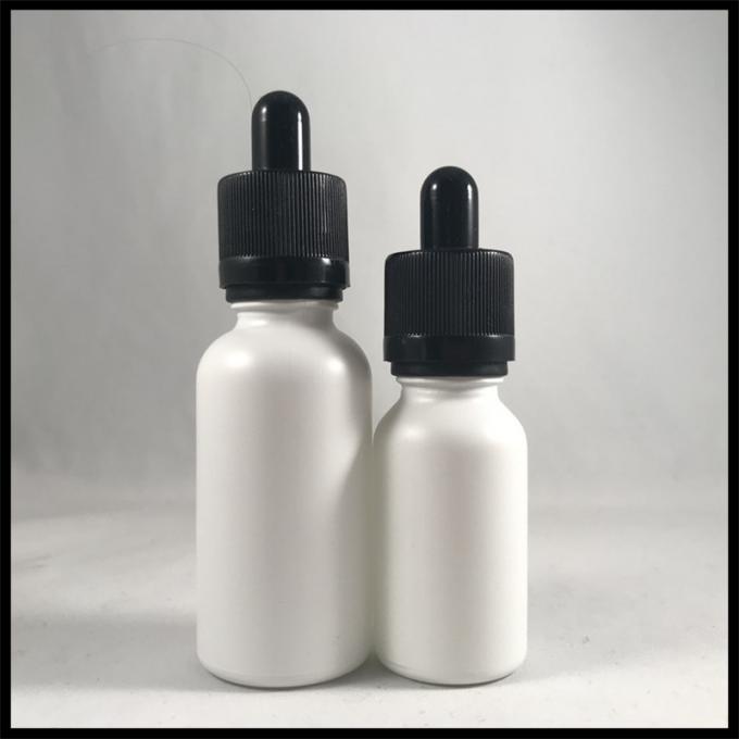 Frosted White Glass Oil Dropper Bottle Empty E Liquid Container 15ml Capacity