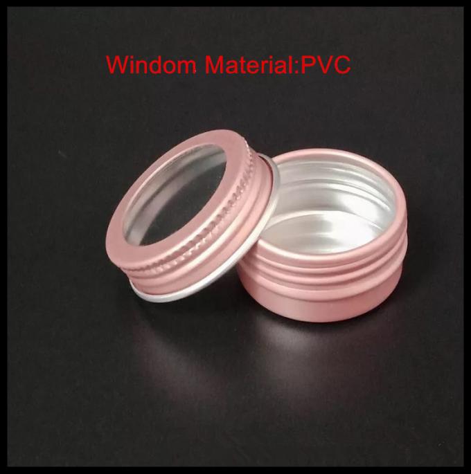 Windowed  Aluminium Can/Tin Matte Pink Nail Box Cosmetic packaging