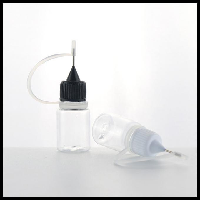 Squeezable PE E Liquid Bottles , 5ml Size Stell Needle Plastic Dropper Bottles