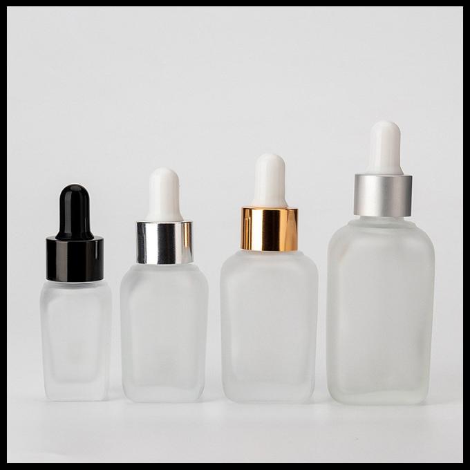 Clear Square Glass Dropper Bottles Bpa Free For Essential Oils Aromatherapy
