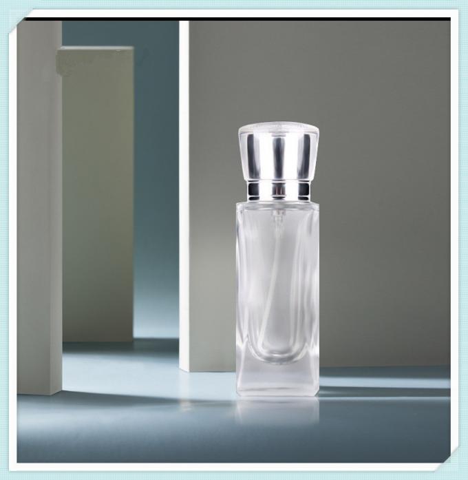 Clear Frosted Perfume Spray Bottles Refill Glass Fine Mist With Anodized Aluminum Cap
