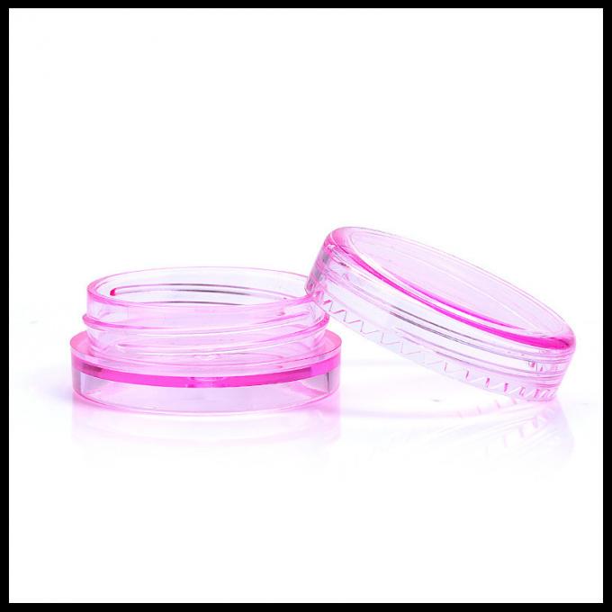 Round Plastic Cosmetic Cream Jar Small Make Up Cotainers Colorful 2g Capacity